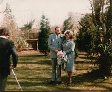 dot and jack on their wedding day