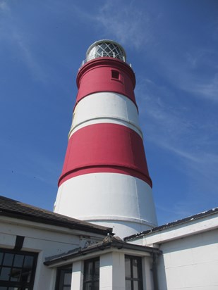 The iconic lighthouse at Happisburgh that Peter loved. 