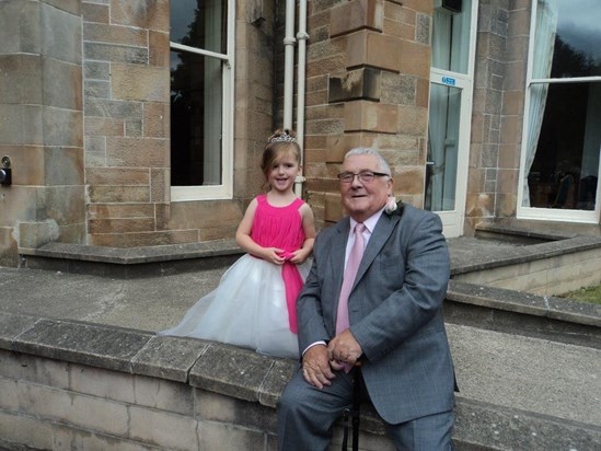Dad with Holly on Ronnie's wedding day
