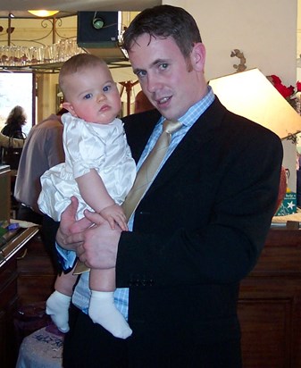 A very proud day, when I became Harry's Godfather.