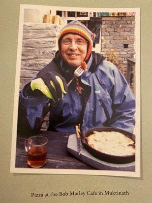 Pizza at the Bob Marley Cafe in Nepal