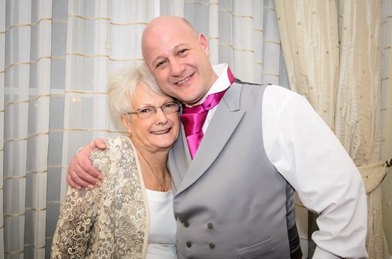 Lee and Mum at Lindsey's wedding