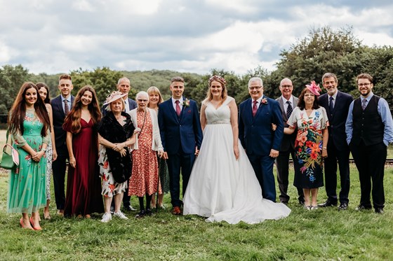 A photo of us all at Perrygrove Railway in Coleford for mine and Olivia's wedding in August 2023. As a family, we always shared special occasions together and it was brilliant to have you right by my side. 