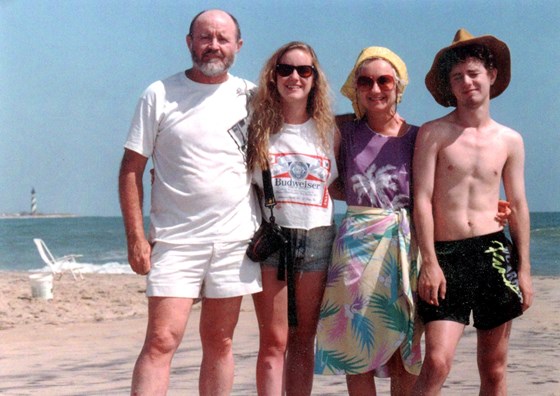 Jack, Marie, Raquel, and Erik Martin, Cape Hatteras 1991