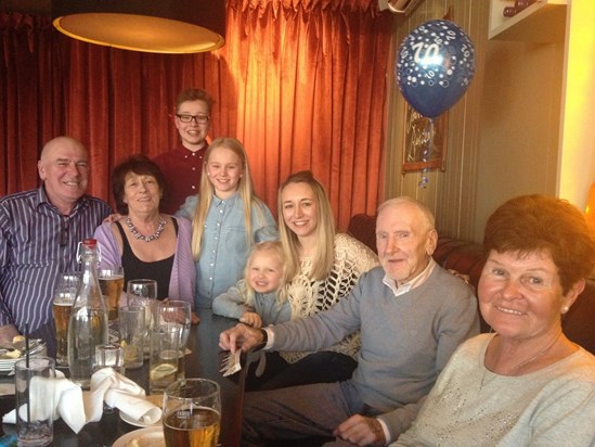 Celebrating with his Irish Cousins on his 70th Birthday