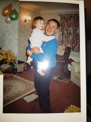 1994- Ron aged 66 with Granddaughter Jenny (aged 3)