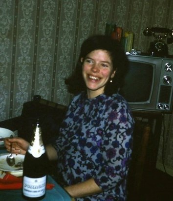Elspeth: At a dinner party with my parents in Oxford c1968/9.