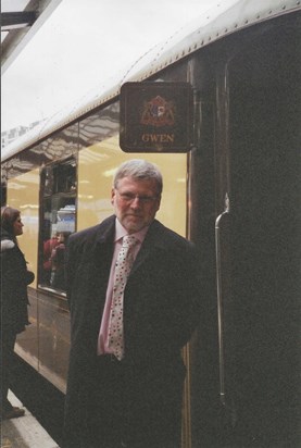 Nigel outside Orient Express