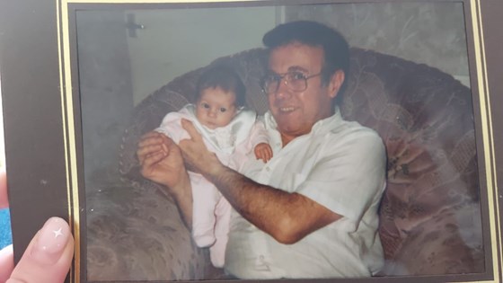 Grandad and myself as a baby