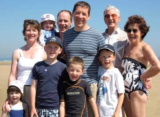 A wonderfully happy family holiday on Omaha beach, Normandy