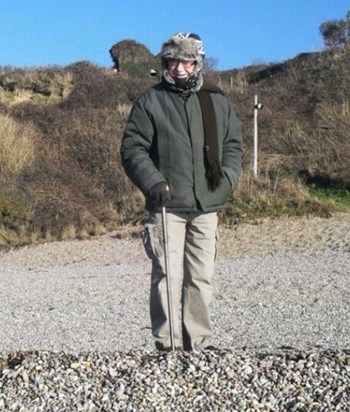 Dad on the beach (Devon) 