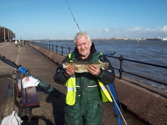 Bill fishing in Blackpool