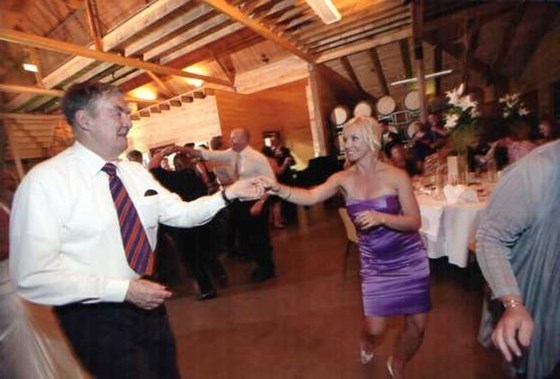 Taking to the dance floor at Will and Katies wedding