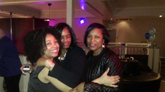 Sister Sandra  and Traay with Joanne at louz 40th 