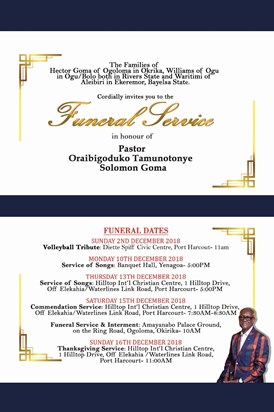 Funeral dates