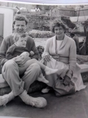 Mum and Dad with Hilary - c1960
