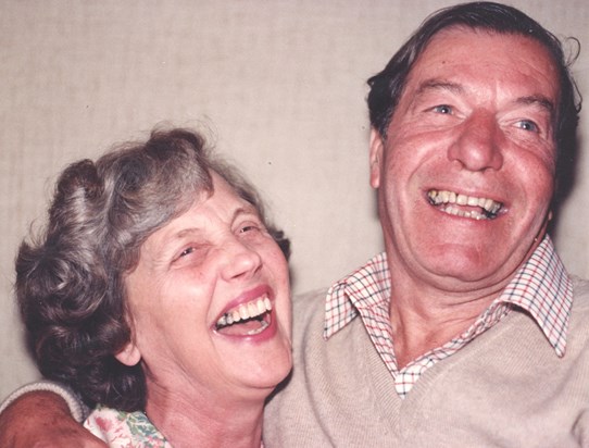 Mum and Dad, always laughing