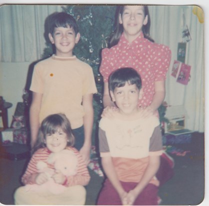 Wayne, Lori, Me and Johnny  - Xmas 1974