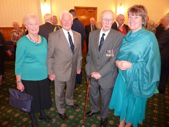 Gill  Roy Hill Lewis and Karen (POW Dinner RAF Henlow 16.10.09) emailed to me by Karen - Alan
