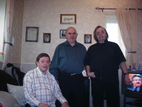 Dad (Chris), Peter, Dave before they went to see We Will Rock You