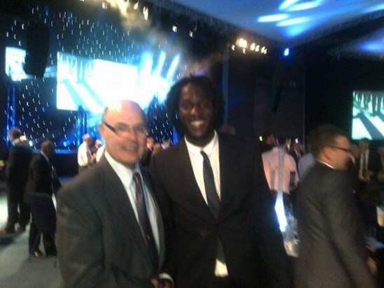 Pete meeting Lokaku at the Albion End of Season Awards, April 2013. 