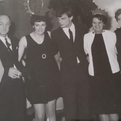 Pete with Ellen and his parents celebrating his and Ellen’s engagement. 