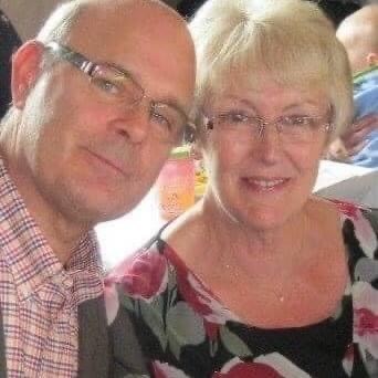 Pete and his “rock” Ellen at a family Christening, June 2012