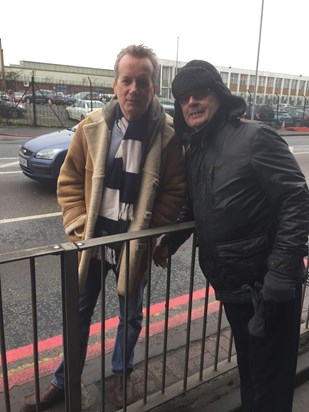 Pete with Frank Skinner at The Hawthorns, January 2016 