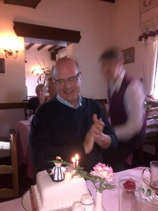 Celebrating his retirement, Portway Restautant, June 2013