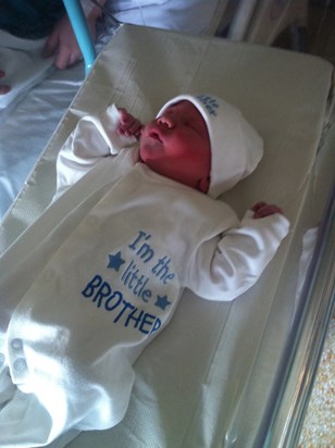 Lucian became a big brother on 03rd November 2013 to Saxon Haydes Johnson