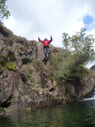 One of many jumps we completed on River Esk