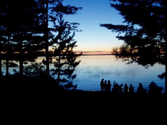Sunset and Campfire at Big Lake Reunion
