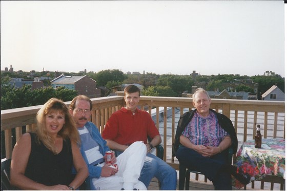 Mike with Michael Smyth, Harlan Terson and Gloria Wagner in Chicago