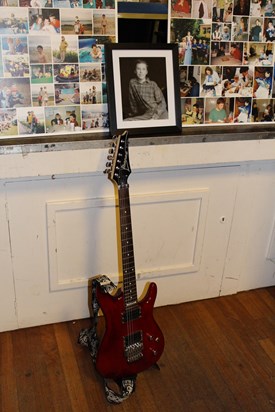 Will's recently acquired 'Joe Satriani' signature electric guitar