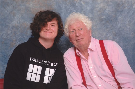 Ben with Tom Baker. "I used to have hair like that" he said.