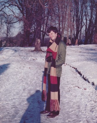.... where I proudly wore my Tom Baker scarf (40 years ago!).
