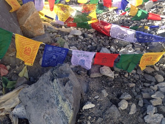 Prayer flags for Will added to the many there already
