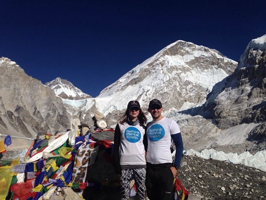 Harri raised over £3000 for Rethink on her trek to Everest base camp