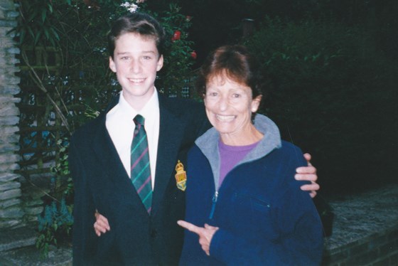 Proud son, proud Mum (first day at Windsor Boys School)