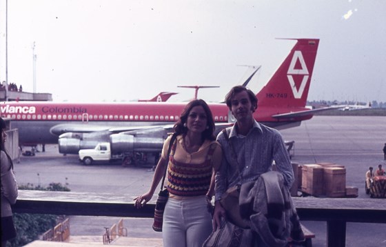 Elsa   in Bogotá 1974 with Chris Grove
