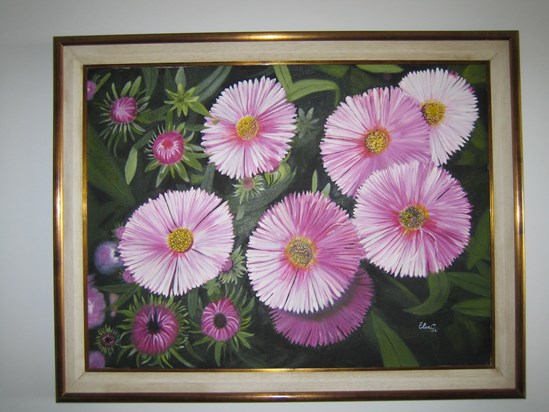 Flowers - Elsa's first painting 2003
