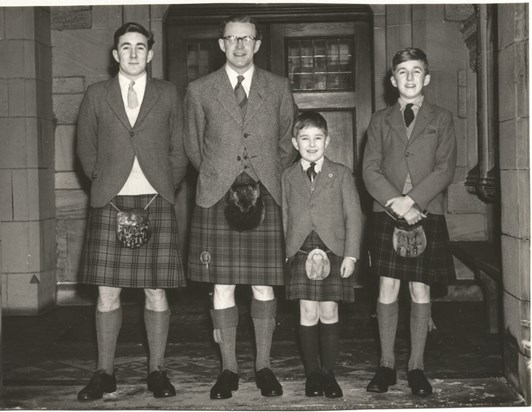 Four Kennedys (Alick on the left) 1958 New Kilpatrick Church