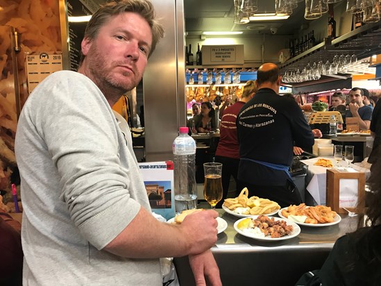 Sam White ana best seafood ever eaten in Malaga 2019