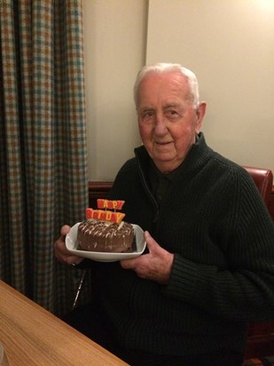 Dad’s birthday cake from the staff at the Clan McDuff Hotel in Fort William, for his 90th birthday 