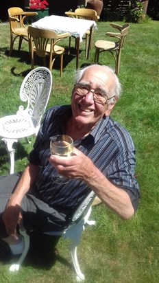 Dad enjoying a wee drink at Splash last year.