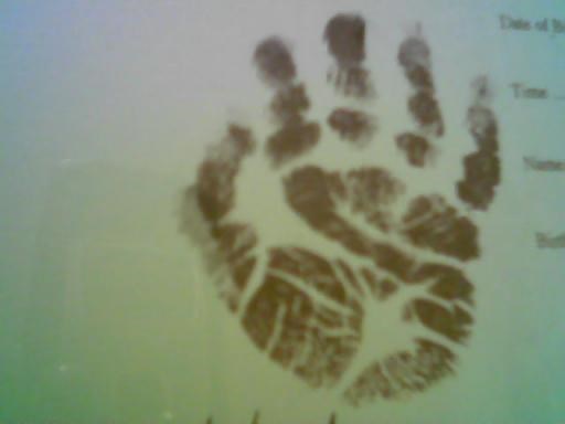 Chloe's hand print