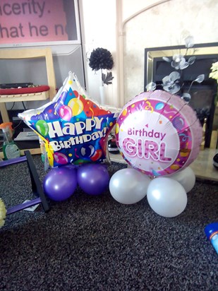 birthday balloons done by mummy
