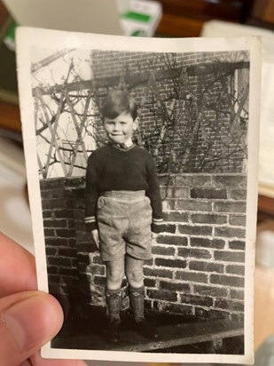 Martin's first day of school, circa 1952