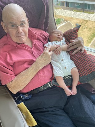 With his grandson, Jude