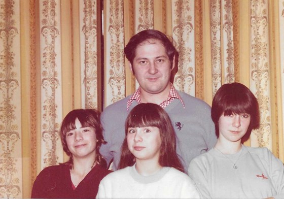 John with his daughters Jacqueline, Juliette and Jennifer